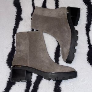 Nine West gray suede booties